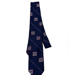 Vtg Smithsonian Institute 1918 Inverted Jenny Airmail Stamp Neck Tie